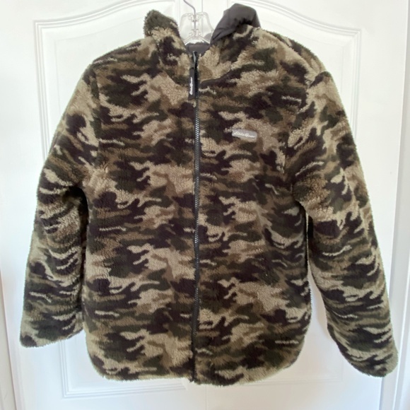 Eddie Bauer Boys 14/16 Reversible Fleece Lined Hooded Lightweight Puffer Jacket. - Picture 6 of 16